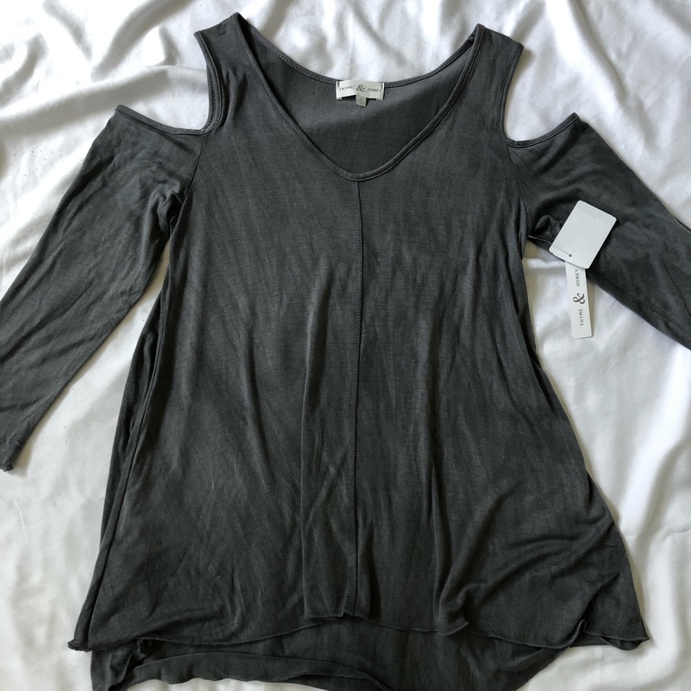 Thyme & Honey Cold Shoulder Top
